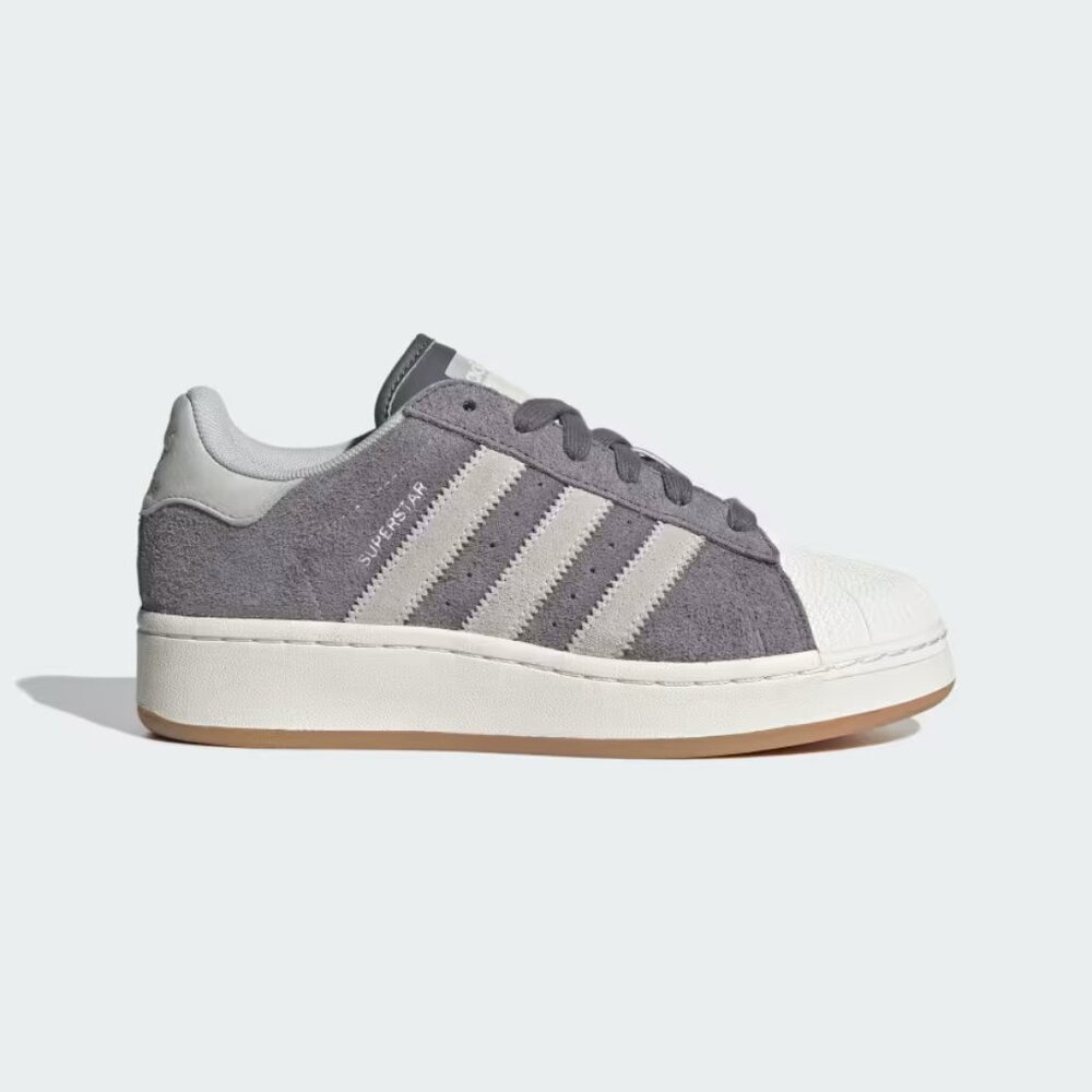 Adidas Originals Gray and White Suede Sneakers